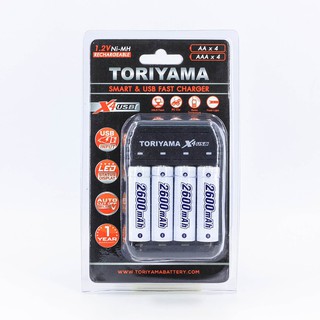 แท่นชาร์จ โทริยามา X4 USB Charger+AA 2600 P4/Toriyama X4 USB Charger + AA 2600 P4