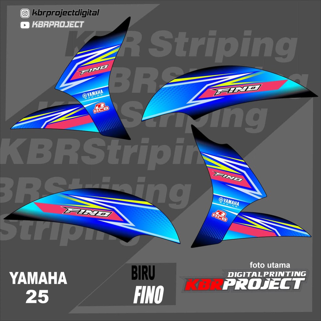 สติ๊กเกอร์ติดมอเตอร์ไซค์ - Fino striping - มอเตอร์ไซค์yamaha - มอเตอร์ไซค์ - Fino - สติ๊กเกอร์วาริat
