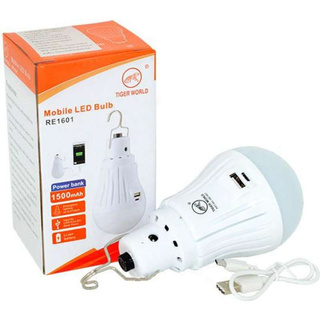 หลอดไฟฉุกเฉินพกพา Mobile LED Bulb TIGER หลอดไฟ 16 LED 3.7 V 1500 mAH Lithium Battery แสงขาว