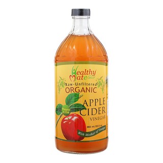 แฮปปี้เมทน้ำส้มสายชูหมักแอปเปิ้ลออร์แกนิค 965มล. Happy Mate Organic Apple Cider Vinegar 965 ml.