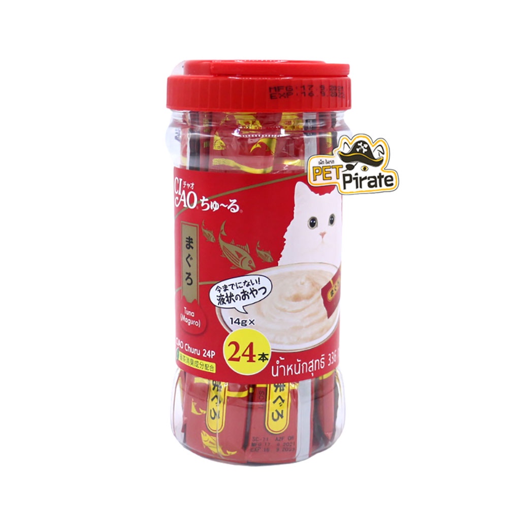 CIAO Churu เชา ชูหรุ ขนมแมวเลียจากประเทศญี่ปุ่น สำหรับแมวอายุ 1 ปีขึ้นไป บรรจุ 24 ชิ้น