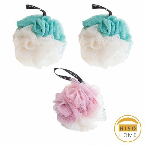 ใยขัดตัว ใยฟองน้ำขัดตัว สีทูโทน  ที่ขัดตัว  Shower sponge
