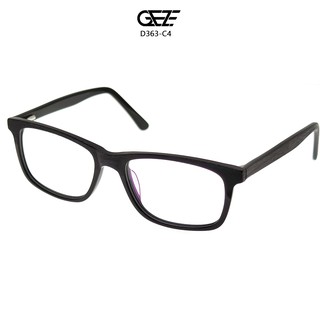 กรอบแว่นตา GEZE รุ่น D363-C4 เต็มกรอบสีดำลาย น้ำหนักเบา ใส่สบาย Vintage