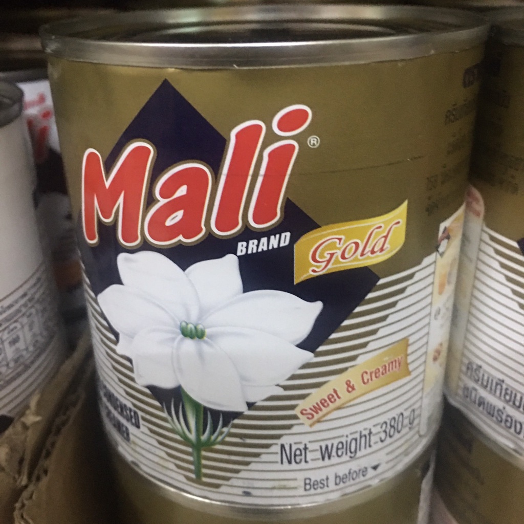 นมข้นมะลิกระป๋อง ขนาด 380 / 355 กรัม