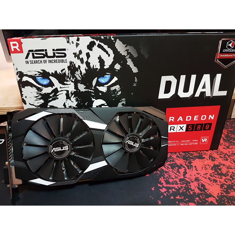 ASUS DUAL RX580-O4G การ์ดจอมือสอง