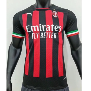 เสื้อกีฬาแขนสั้น ลายทีมชาติฟุตบอล AC Milan 22 23 ชุดเหย้า สําหรับผู้ชาย