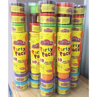 แป้งโดว์ 10 สี 10 กระปุก ซื้อ 1 แถม 1 รวม 20 กระปุก