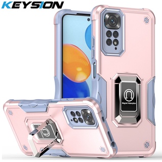 Keysion เคสโทรศัพท์มือถือ กันกระแทก พร้อมแหวนขาตั้ง สําหรับ Redmi Note 11 11S 11 Pro Note 11S 5G 11 Pro+ 5G