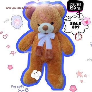 ✨✨ ตุ๊กตาหมีขนปุย ตัวใหญ่ น่ารักน่ากอด ✨✨
 ขนาด 120 cm ราคา 899 บาท
➡ มี 4 สีด้วยกัน สีเบจ น้ำตาล ขาวและชมพู