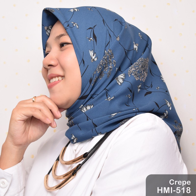HMI-518 Hijab ลายสี่เหลี่ยม by Hijab Mamah icis