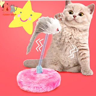 ของเล่นแมว หนูสปริง  Cat Toy  สามารถให้น้องแมวเล่นคู่กับ ที่ลับเล็บแมว ที่ฝนเล็บแมว คอนโดแมว  ไม้ล่อแมว