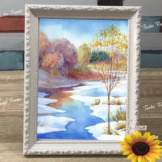 กรอบรูปสีสวยๆ น่ารัก กรอบเกียรติบัตร ขนาดภาพ 10x12” , A4 , 8x12" , 8x10" ,6x8”, A5 , 6x12"ใส่ใบประกาศ งานแต่งงาน +กระจก