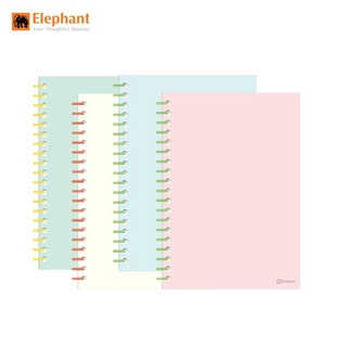 สมุด Elephant สมุดริมลวด ไม่มีเส้นบรรทัด สมุดบันทึก ปกPP 70แกรม 60แผ่น ขนาด A5 รุ่น PP-201 BLNK (1เล่ม)