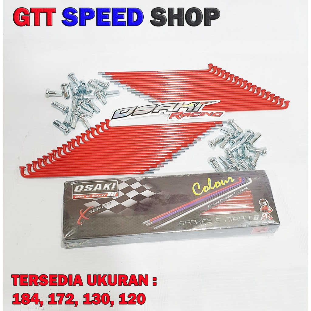 MERAH OSAKI THAILAND SPOKES / SPOKES RED FRONT REAR