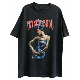 คอลูกเรือเสื้อยืดคอกลมGildan -   Erykah Badu Mamas Gun Tour Shirt 2001 T shirt New Gildan Heavy cotton rPQtผ้าฝ้ายแท้