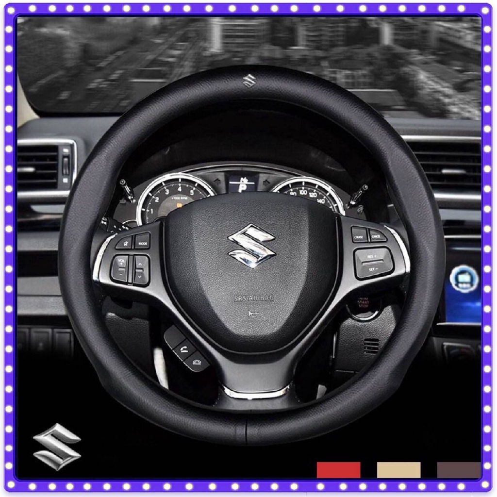 Suzuki Leather Car Steering Wheel Cover for Suzuki Ertiga Ciaz Jimny