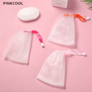 Pinkcool ถุงตาข่าย สําหรับทําความสะอาดสบู่อาบน้ํา