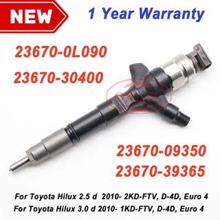 23670-39365 Nozzle 23670-30400 23670-09350 New Injector 23670-0L090 for Toyota Hilux 2.5 d /3.0d 2010 2KD/1KD-FTVEuro 4