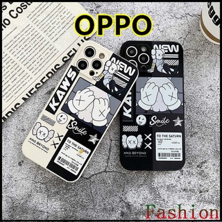 KAWS เคส OPPO Reno 5 5G Reno 6 5G A5S A7 A12 A15 A15S A31 2020 A3S A5 A12E A53 2020 A33 A54 4G A74 4G A9 2020 A5 2020 A94 4G Reno 5F F11 Pro F9 การ์ตูนหมีรุนแรง เปลือกนิ่ม