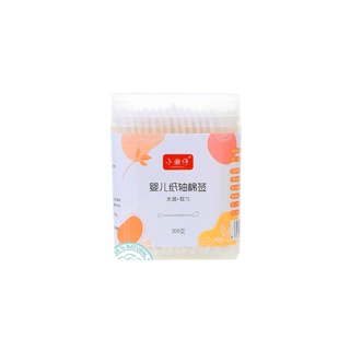 พร้อมส่ง!! 200ก้านคอตตอนบัดสำหรับเด็ก Cotton Buds สำลีก้านสำหรับเด็ก ไม่มีสารเรืองแสง กระปุกละ 200 ก้าน