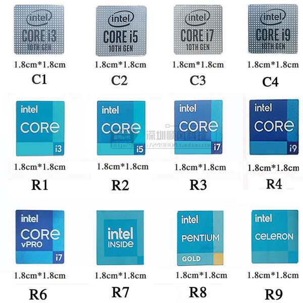 สติกเกอร์โลโก้ CPU intel 10 11th Generation COREi3 i5 i7 i9 สําหรับติดตกแต่งโน้ตบุ๊ก
