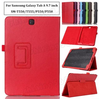 เคสหนังแบบพับได้สําหรับ Samsung Galaxy Tab A 9 . 7 นิ้ว Sm - T550 T555 P550 P555