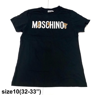 SALE!! Moschino tee t-shirt เสื้อ เสื้อยืด เสื้อมอสชิโน่ แขนสั้น สีดำ ของแท้ ส่งฟรี EMS ทั้งร้าน