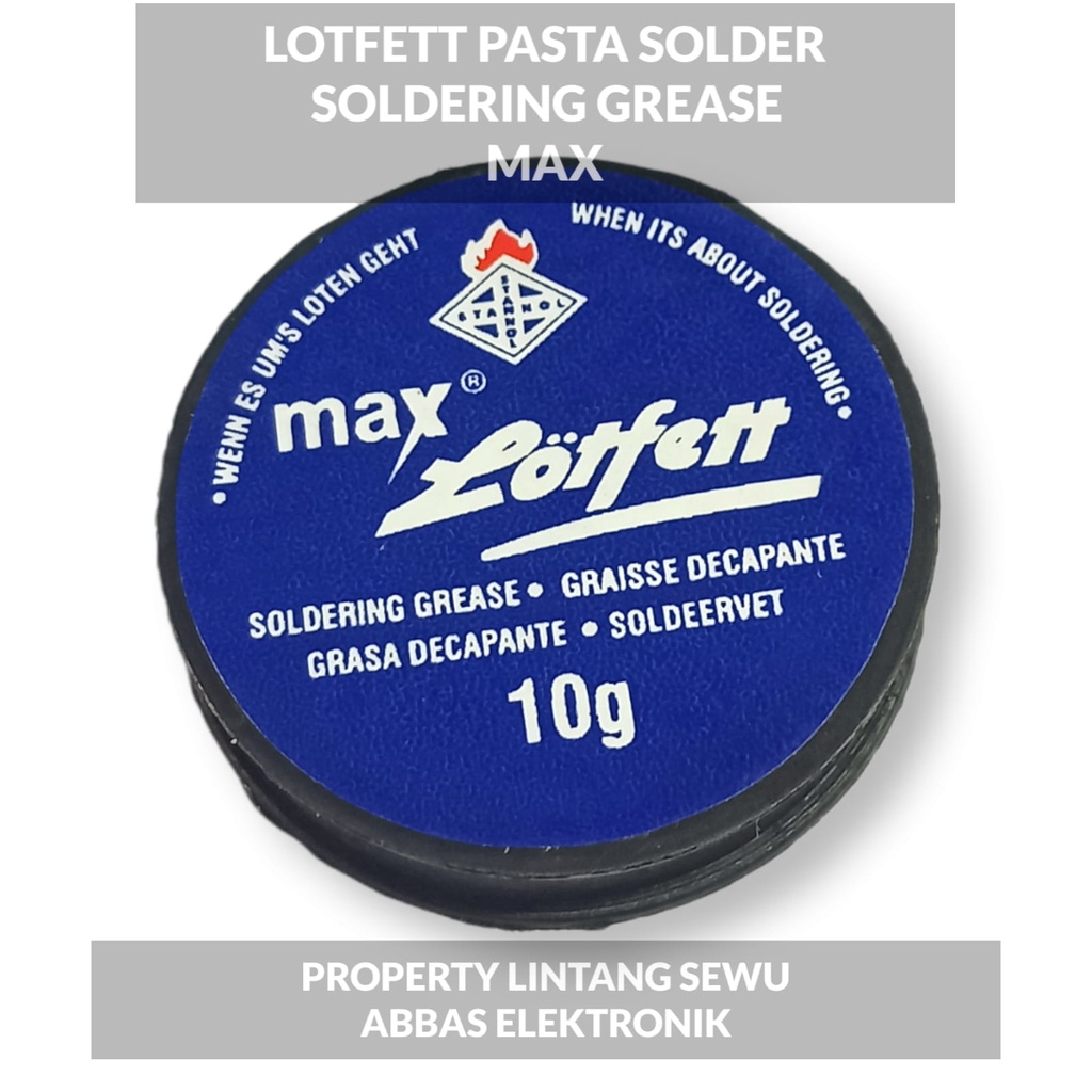 LOTFET SOLDER PASTE GRIS GREES SOLDERING PASTE SMALL 10gr