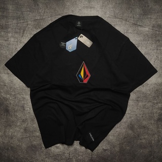 เสื้อยืด ปักลาย VOLCOM สีดํา นําเข้า ไซซ์ M L XLS-5XL