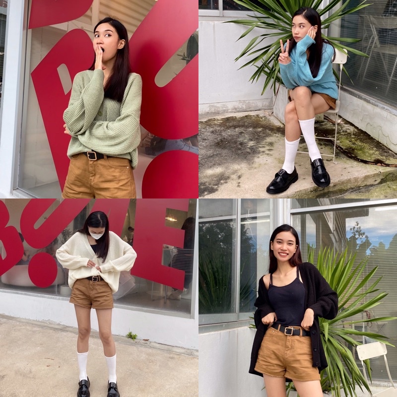 เสื้อคาร์ดิแกนไหมพรม แขนยาว ทอหนานุ่ม(fluffy cardigan)