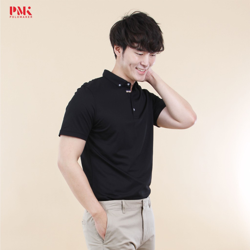 PMK – Prima Elite PE009 – เสื้อโปโล สีดำ เบา สวมใส่สบาย ราคา ถูกที่สุด ดีลบีเคเค แกลเลอรีภาพที่ 3