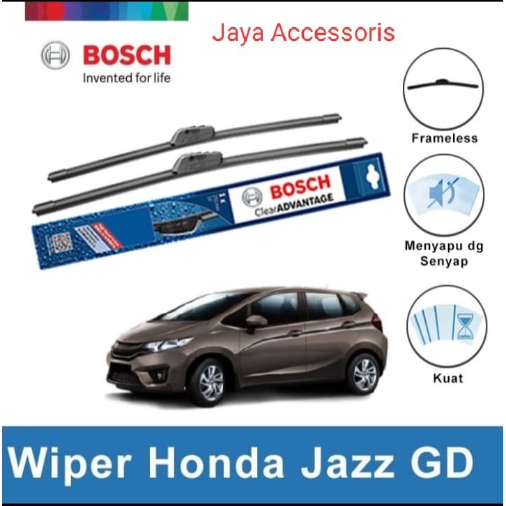 BOSCH ที่ปัดน้ําฝนสําหรับ Honda Jazz GD Frameless Advantage 24 & 14