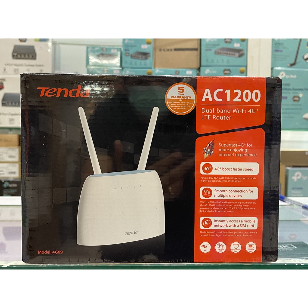 TENDA 4G09 AC1200 Dual-Band Wi-Fi 4G+ LTE Router