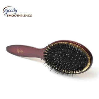 Goody 45668หวีแปรงขนหมูป่าผสมไนลอน สีน้ำตาล นำเข้าจากประเทศอเมริกา Smooth Blends Boar Ceramic Oval