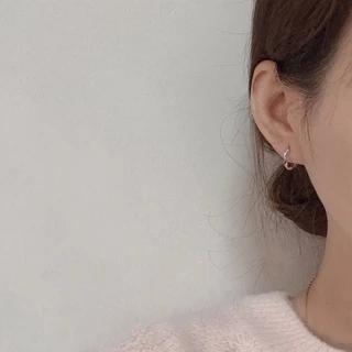 earika.earrings - twist hoop ต่างหูก้านเงินแท้ชุบทองคำขาว/ทอง (มีให้เลือก 3 สี) เหมาะสำหรับคนแพ้ง่าย
