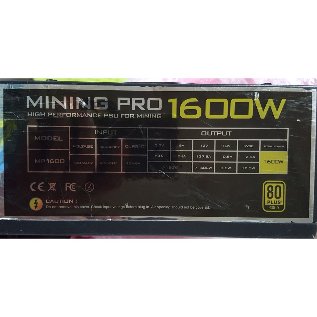 PSU Mining Pro 1600w 80+ GOLD for Mining