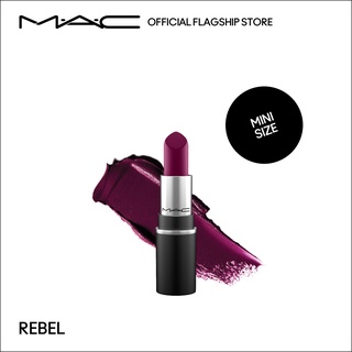 Beauty-Siam แท้ทั้งร้าน !! ลิปสติกแมคสีแดงขนาดมินิ MAC LIPSTICK 1.8 G. สี REBEL NO BOX แยกออกมาจากเซ็ต