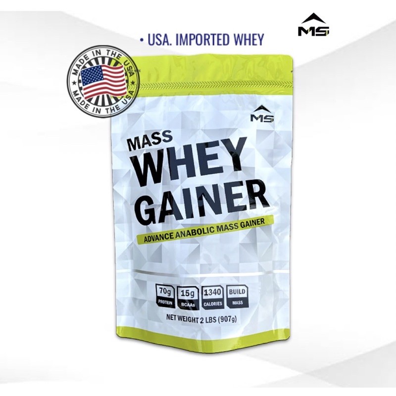 Mass Whey Protein Gainer แมส เกนเนอร์ เวย์โปรตีน นม เพิ่มน้ำหนักและกล้ามเนื้อ  สำหรับคนผอม ไม่ใช่Soyโปรตีนถั่วเหลือง - Musclewhey - Thaipick