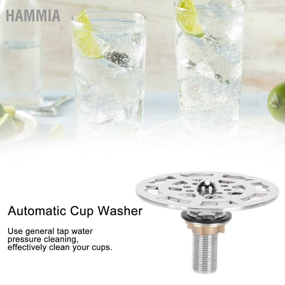 HAMMIA หัวก๊อกน้ํา แบบสเตนเลส อัตโนมัติ อุปกรณ์เสริม สําหรับล้างแก้ว Automatic Cup Cleaner Faucet