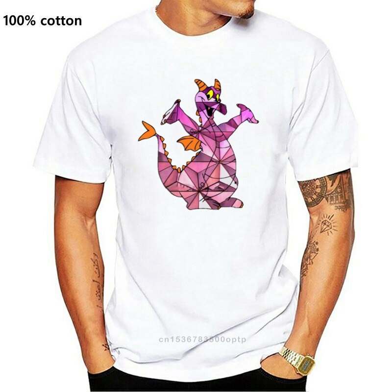 เสื้อยืดแขนสั้นผู้ชาย Figment จาก Epcot มีหลายไซส์ตั้งแต่ M ถึง XXL สีขาว
