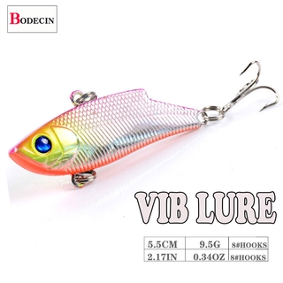 1pcs VIB Fishing Lure Equipment Hard Crankbait Artificial Bait 3d Eyes With Lead Inside Diving Swivel Jig Wing Wobbler 5.5cm 9.5g