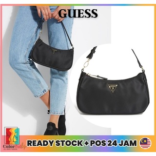 Guess Black Paris กระเป๋าสะพายไหล่กระเป๋าถือ