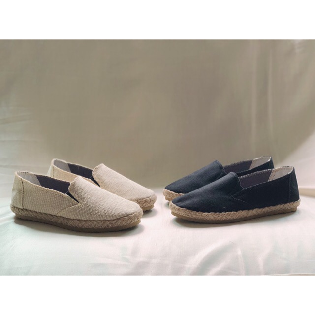(มีพร้อมส่ง + Preorder //หากมีพร้อมะส่งจะจัดส่งให้เลย) รองเท้าสลิปออน แฮนด์เมด  Espadrilles Slip on - Handmade Plus+