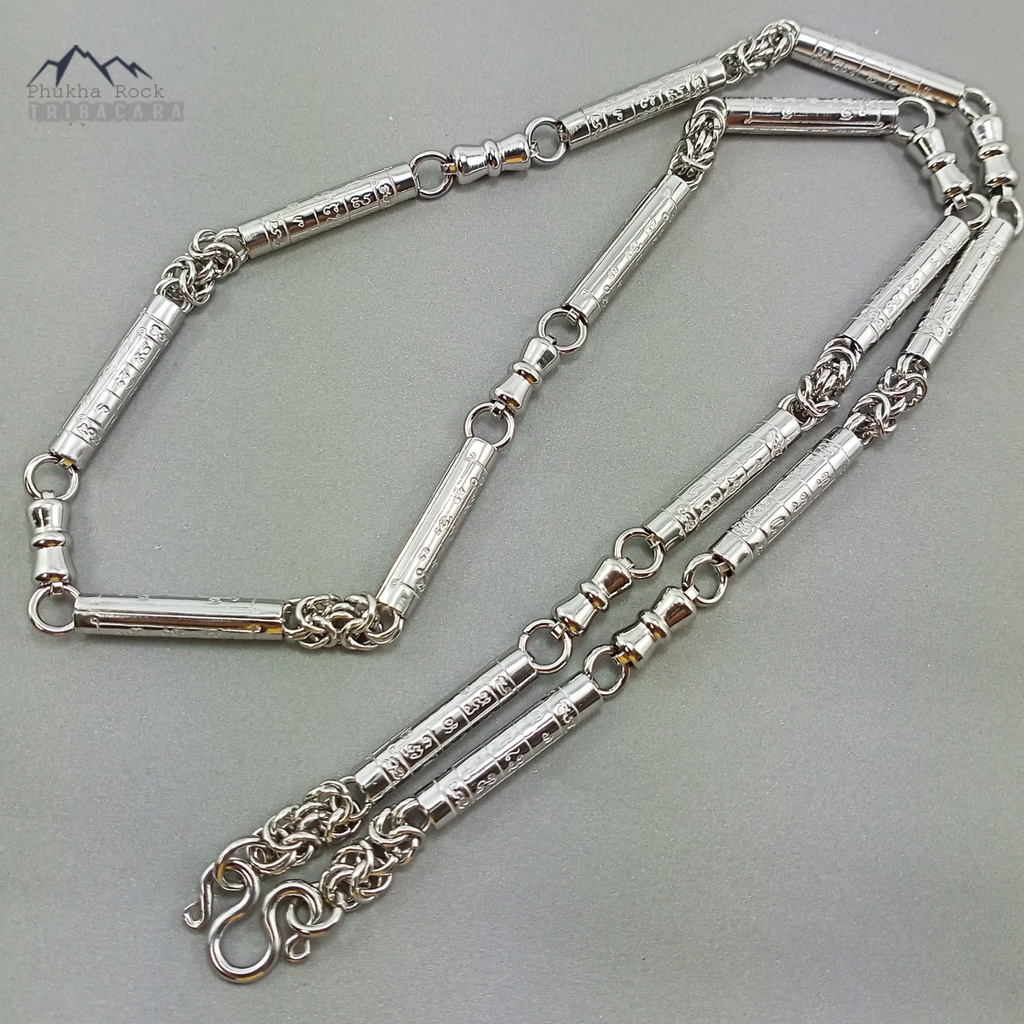 T07 ลายตะกรุด ยันต์เกราะเพชร ขนาด 5.5 มม ยาว 27 นิ้ว สร้อยคอ ห้อยพระ สร้อยสแตนเลส สร้อยพระ stainless necklace