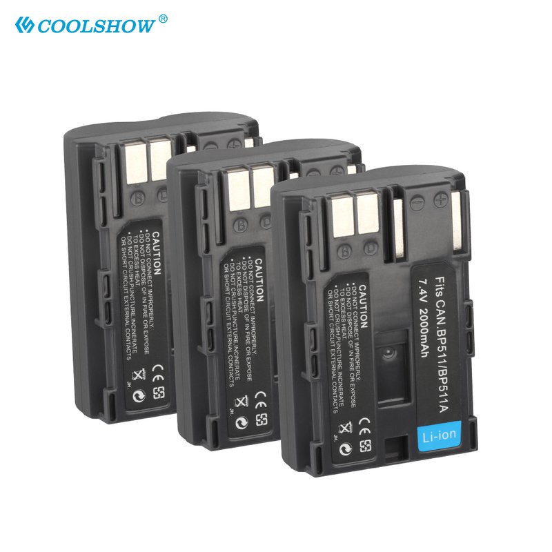 Camera Battery BP-511 BP-511A BP511A BP 511A For Canon EOS 40D 300D 5D 20D 30D 50D 10D D60 G6 BP511 