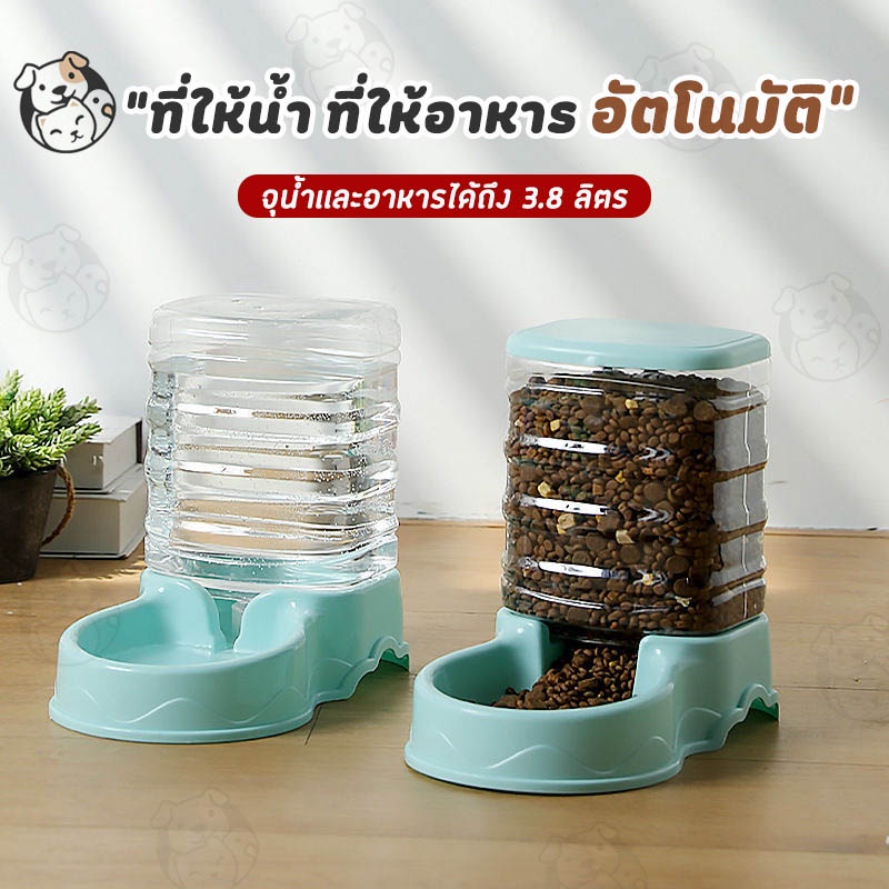 เครื่องให้อาหารแมวอัตโนมัติ  ถ้วยอาหารแมว ชามอาหาร หมา แมว ที่ให้อาหารขนาดใหญ่ 3.8 ลิตร  WF