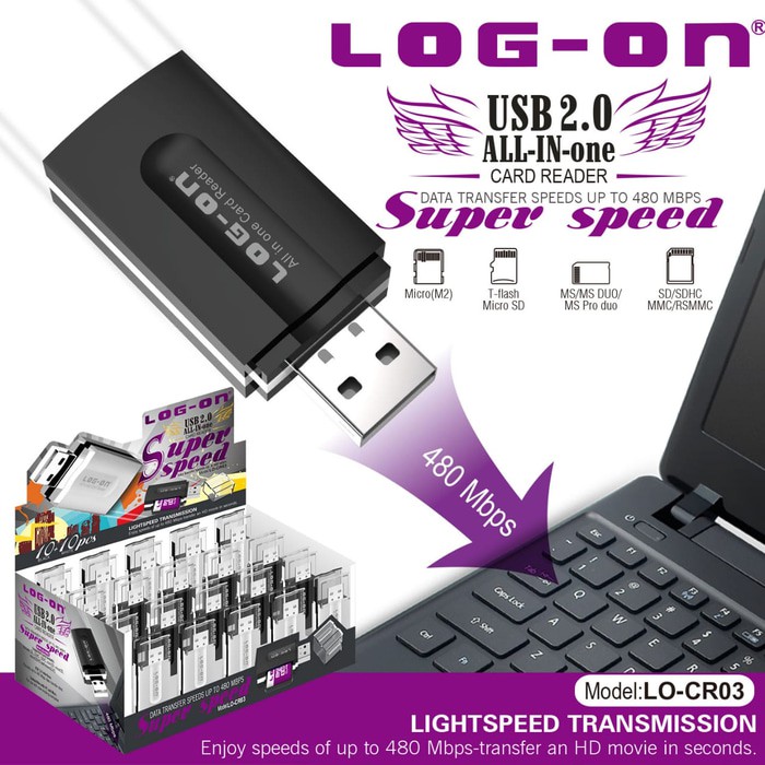 SEARCH LO-CR003 MULTI SUPER SPEED USB 2.0 ALL IN -LOG ON