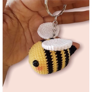 พวงกุญแจผึ้งน้อย🐝💫ไหมพรมถัก💫Bee keychain🐝💫