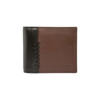 กระเป๋าสตางค์ Coach Mens Compact ID Black 3 in 1 Baseball Stitch Leather Wallet