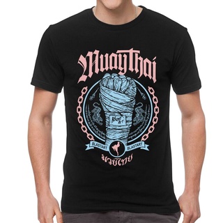 เสื้อยืดแขนสั้น ผ้าฝ้าย 100% พิมพ์ลายมวยไทย สไตล์ฮาราจูกุ สําหรับผู้ชายSize S-5XL